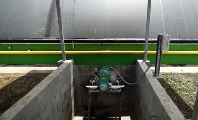 lắp đặt máy khuấy Biogas bạt