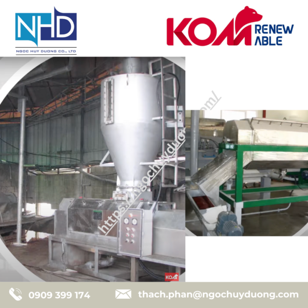 Máy ép phân công suất lớn KOM KJS-40030.