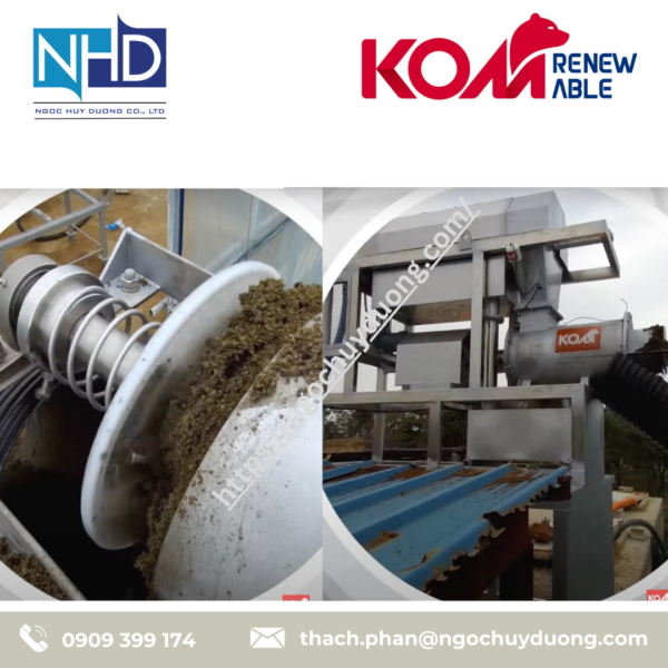 Máy ép phân sàng trống KOM KJ2-2016, KJ2-2556, KJ2-2558, KJ2-3009