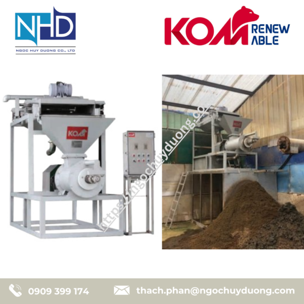 Máy ép phân trống quay KOM KJD-500, KJD-600