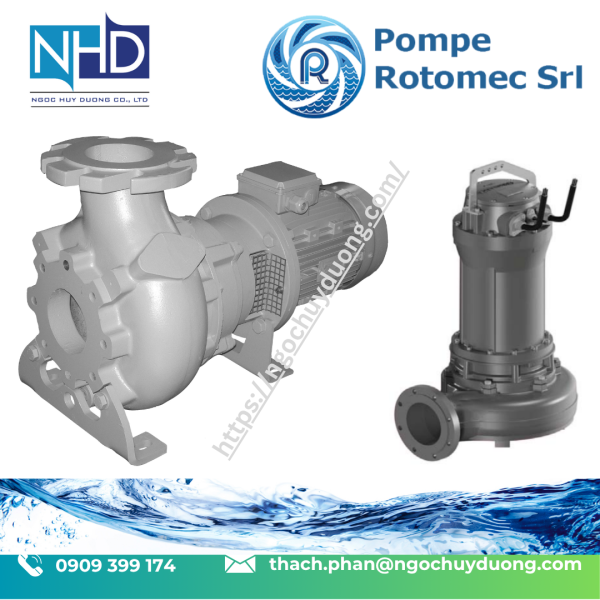 Bơm Ly Tâm Công Nghiệp Cánh Xoáy POMPE ROTOMEC