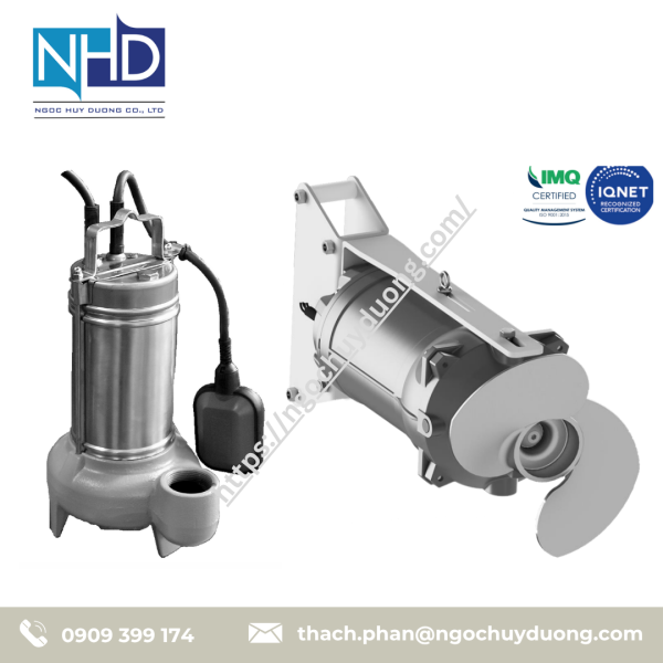 Bơm chìm công nghiệp thân gang, cánh inox POMPE ROTOMEC VR 511, VR 511 M-MG, VR 515, VR 515 M-MG, VR 522
