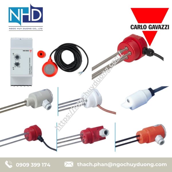 Đầu dò mức treo dùng dây hoặc gắn vít Carlo Gavazzi VH3, VH4, VH3-4-MB1