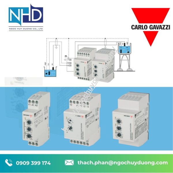 Điều Khiển Mức Đầu dò mức CARLO GAVAZZI Xử Lý Nước Thải
