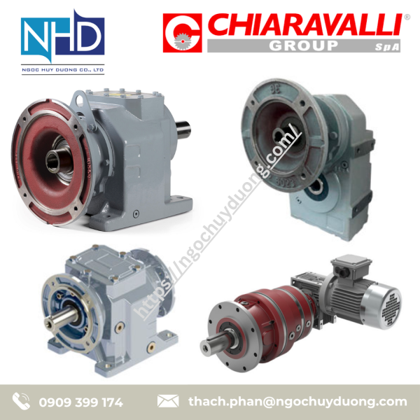 Hộp số CHIARAVALLI cho máy gạt bùn CHPC+CHM combo – CHPC 90 + CHM130 giảm tốc sâu, tỷ số i > 250, mô-men 1600Nm