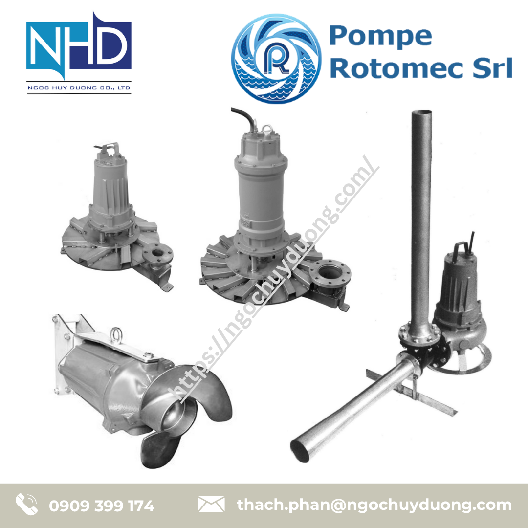 Máy thổi khí chìm POMPE ROTOMEC AIRGET AR 307 7.5kW, độ sâu 5.0m Máy thổi khí chìm POMPE ROTOMEC AIRGET AR 307 7.5kW, độ sâu 5.0m