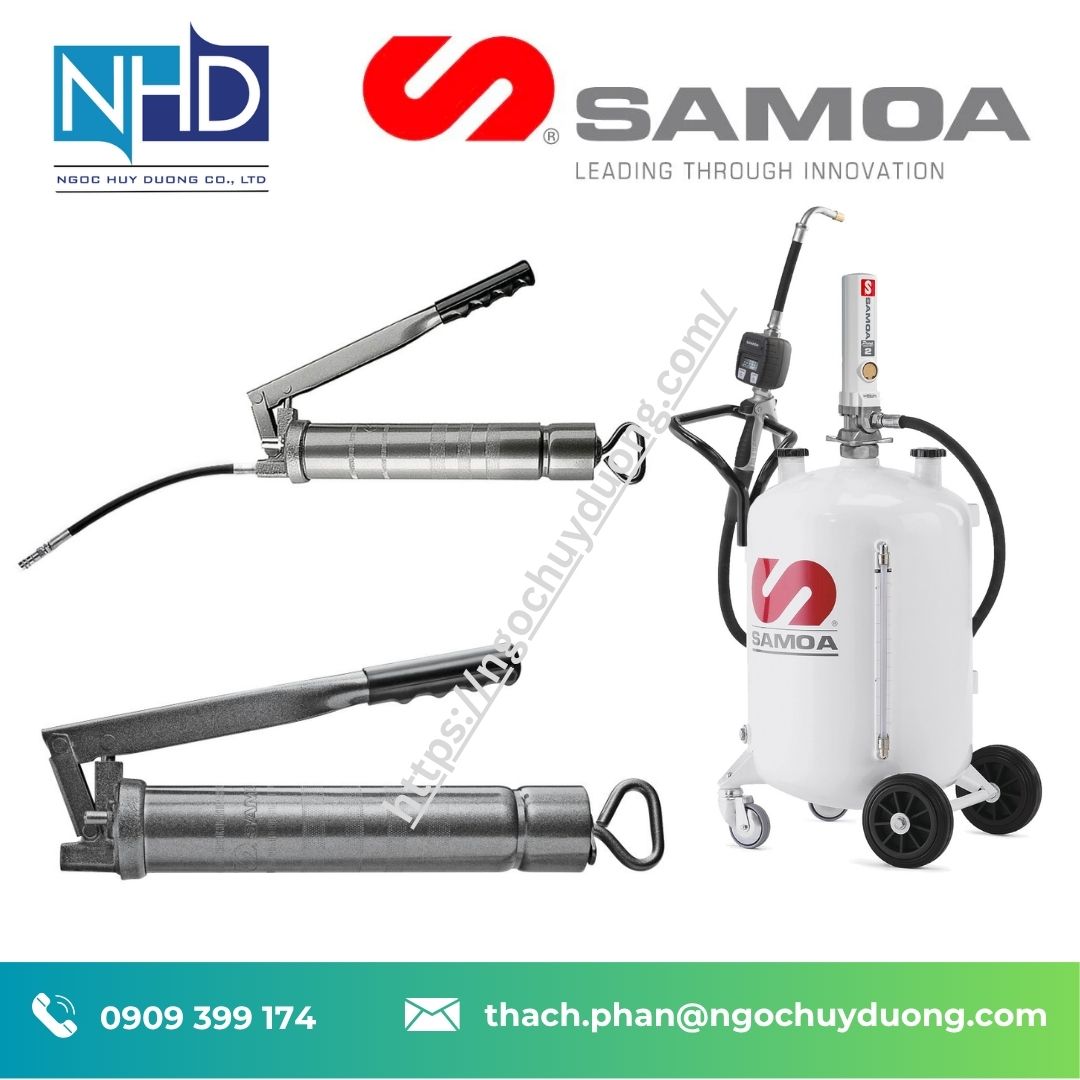 Bơm Mỡ - Dầu - Chất Lỏng SAMOA (Tây Ban Nha) 500 bar Bơm Mỡ - Dầu - Chất Lỏng SAMOA (Tây Ban Nha) 500 bar