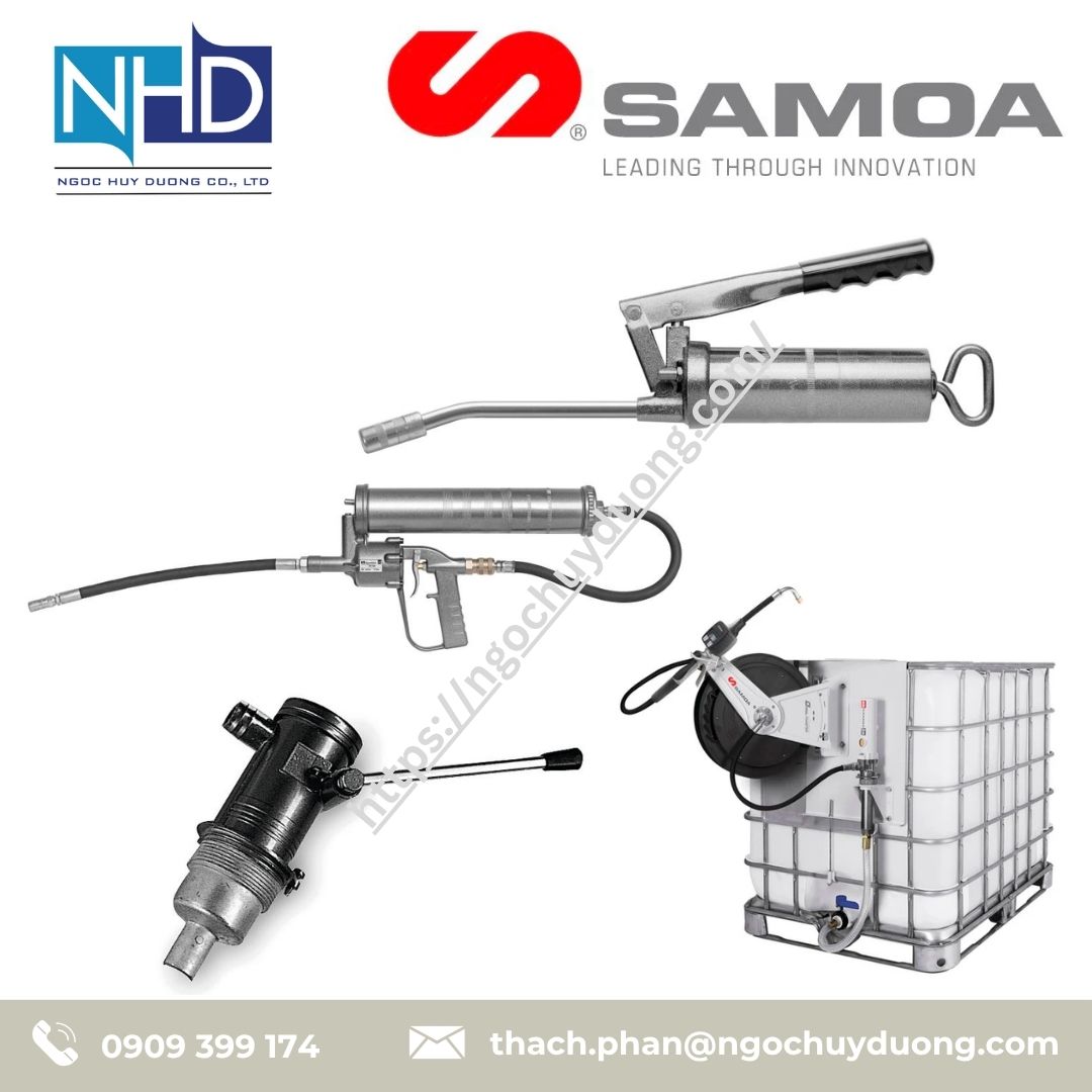 Bơm mỡ cần gạt tay SAMOA 101 200 – 500 cc, ống dẫn cứng, khớp nối 4 ngàm Bơm mỡ cần gạt tay SAMOA 101 200 – 500 cc, ống dẫn cứng, khớp nối 4 ngàm