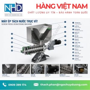 1 Máy tách ép nước trục vít giải pháp biogas
