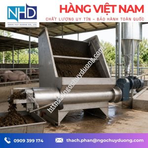 4 máy ép phân gà xử lý chất thải chăn nuôi