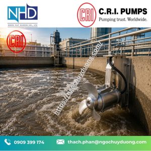 19 Máy khuấy chìm C.R.I. cho bể Biogas và xử lý bùn