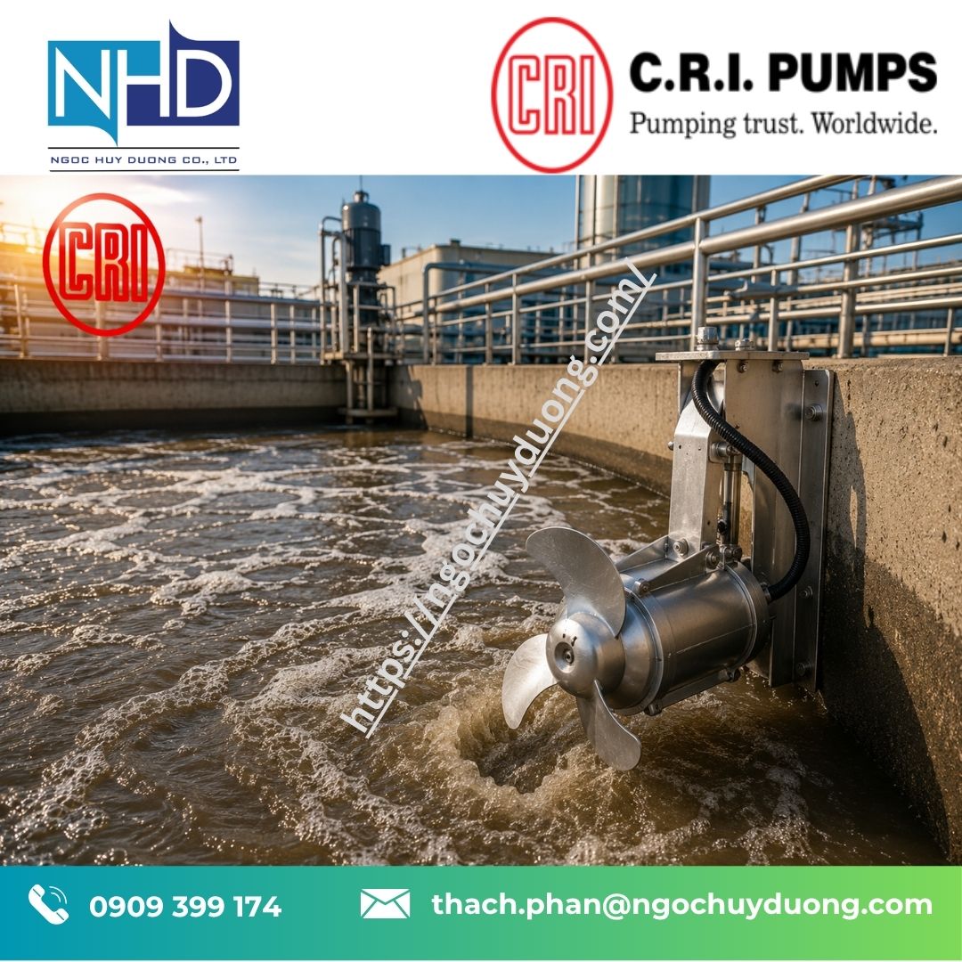 19 Máy khuấy chìm C.R.I. cho bể Biogas và xử lý bùn 19 Máy khuấy chìm C.R.I. cho bể Biogas và xử lý bùn