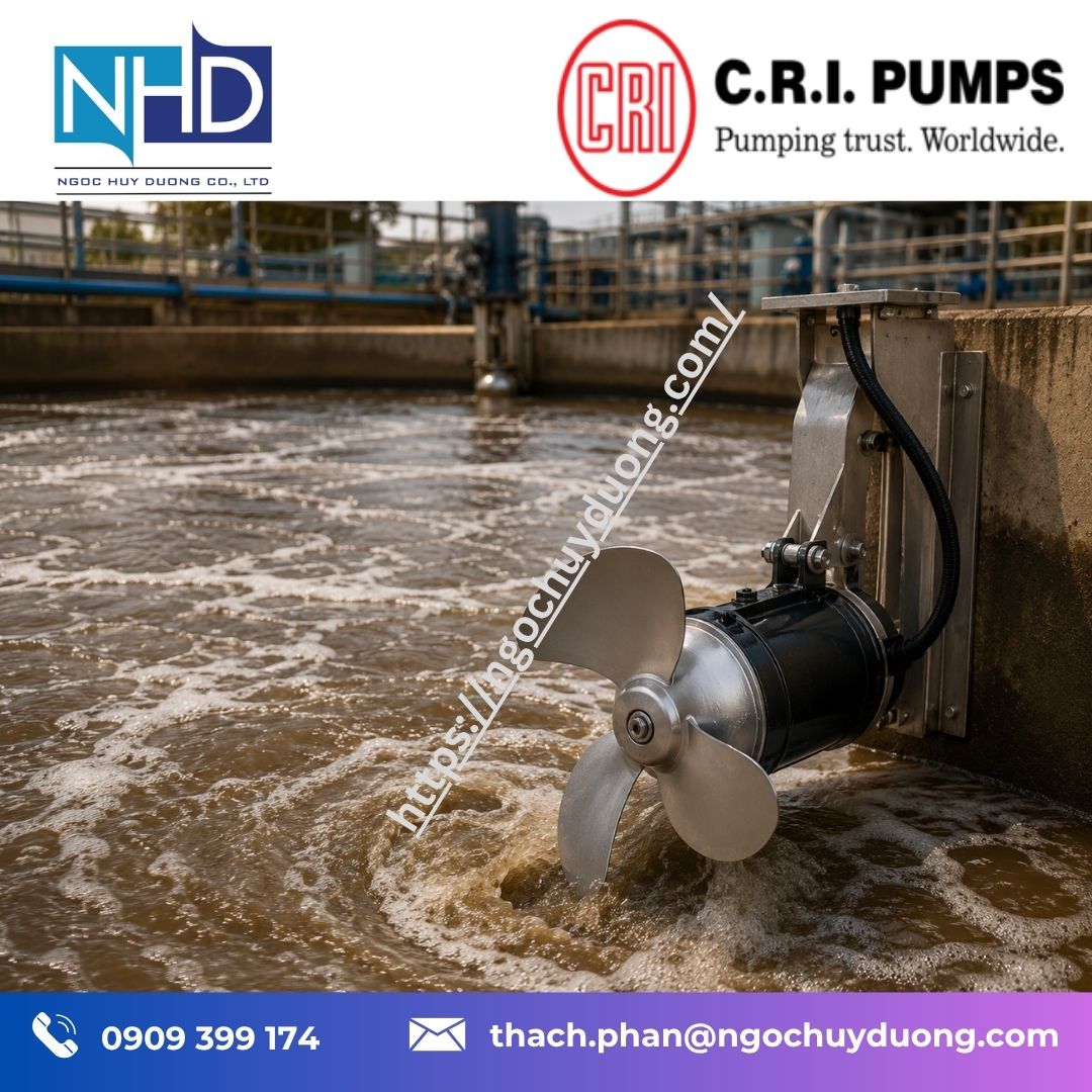 20 Máy khuấy chìm C.R.I. có dùng cho bể Biogas không 20 Máy khuấy chìm C.R.I. có dùng cho bể Biogas không
